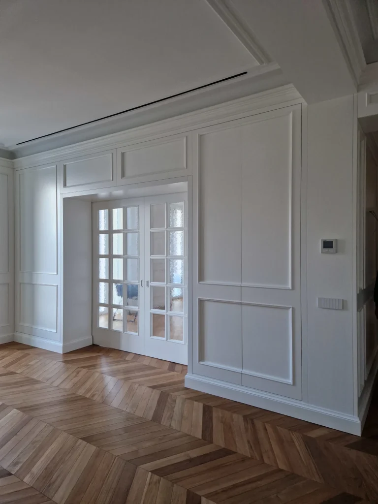 appartamento boncompagni parete divisoria hidden con porte scorrevoli