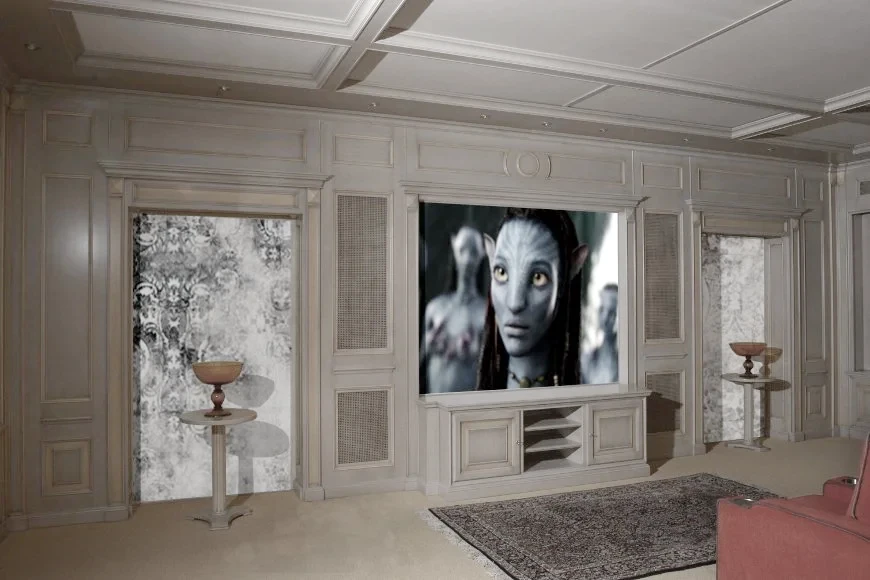 home cinema in villa di lusso